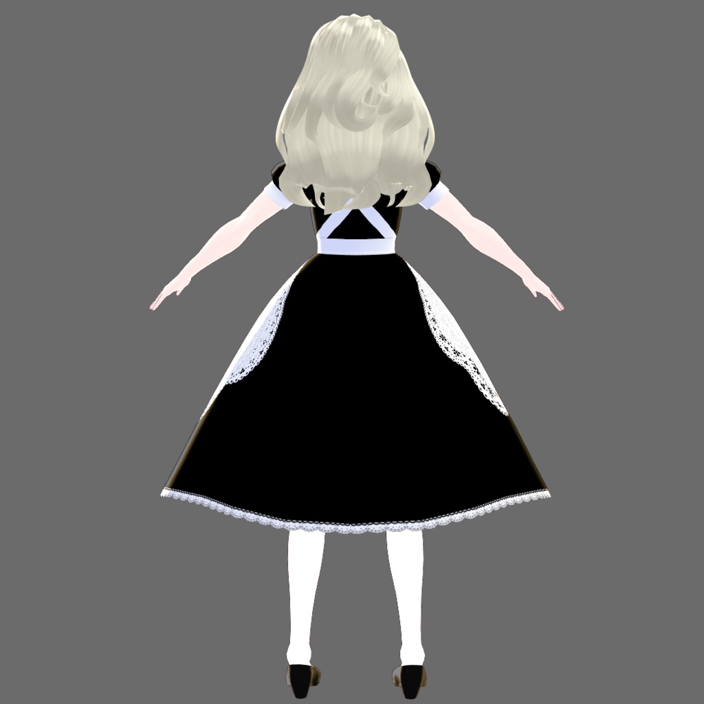 【Vroid】Juwel07:メイド風エプロンドレス【商用可】