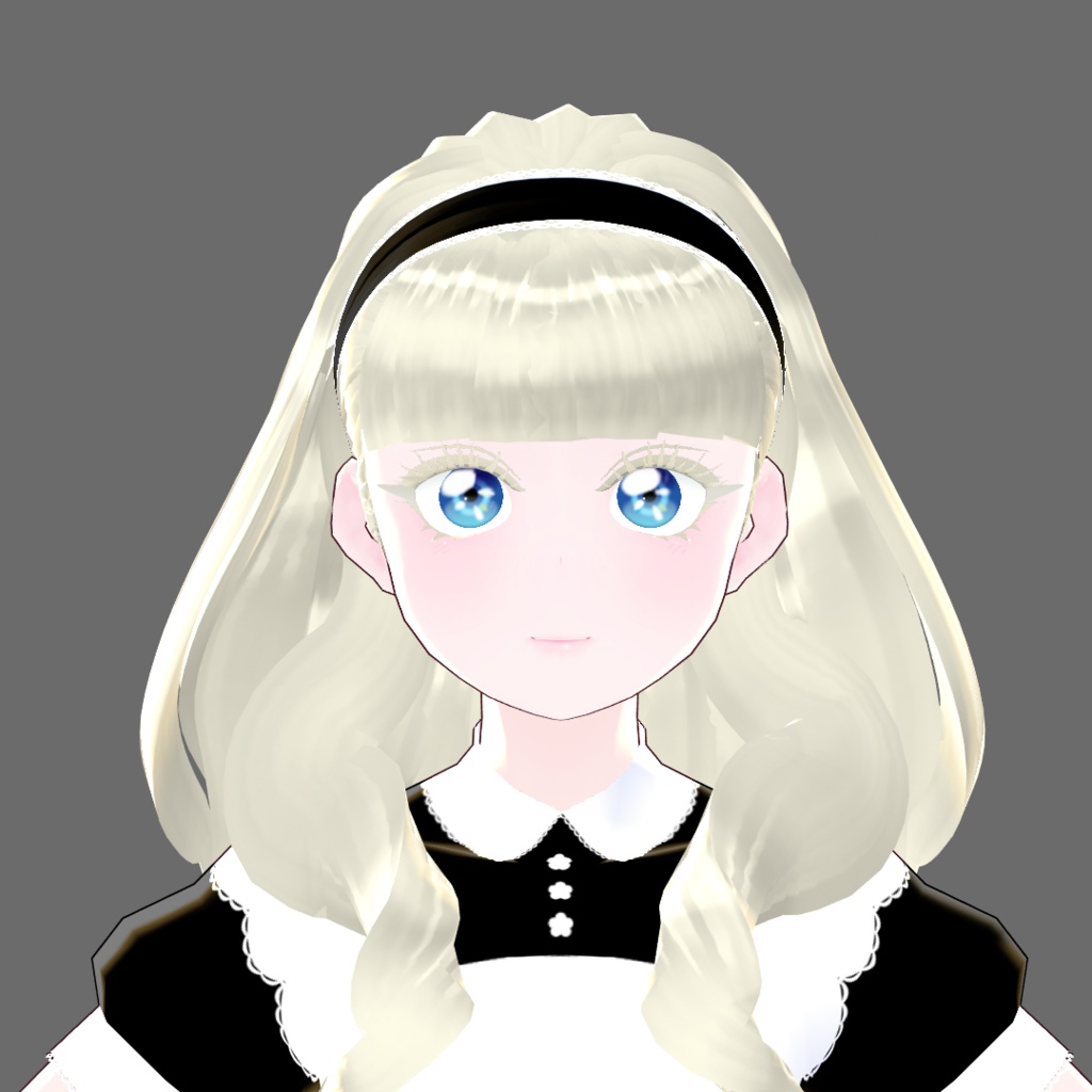 【Vroid】Juwel07:メイド風エプロンドレス【商用可】
