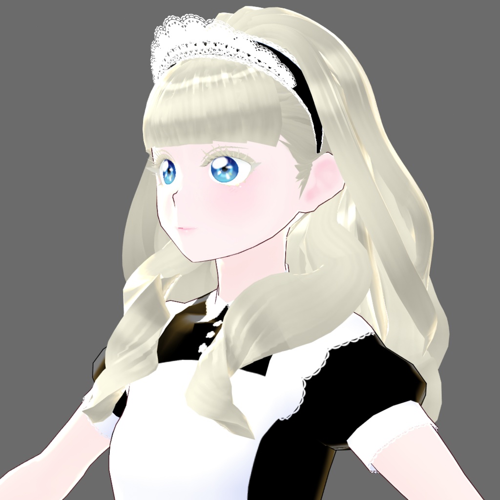 【Vroid】Juwel07:メイド風エプロンドレス【商用可】