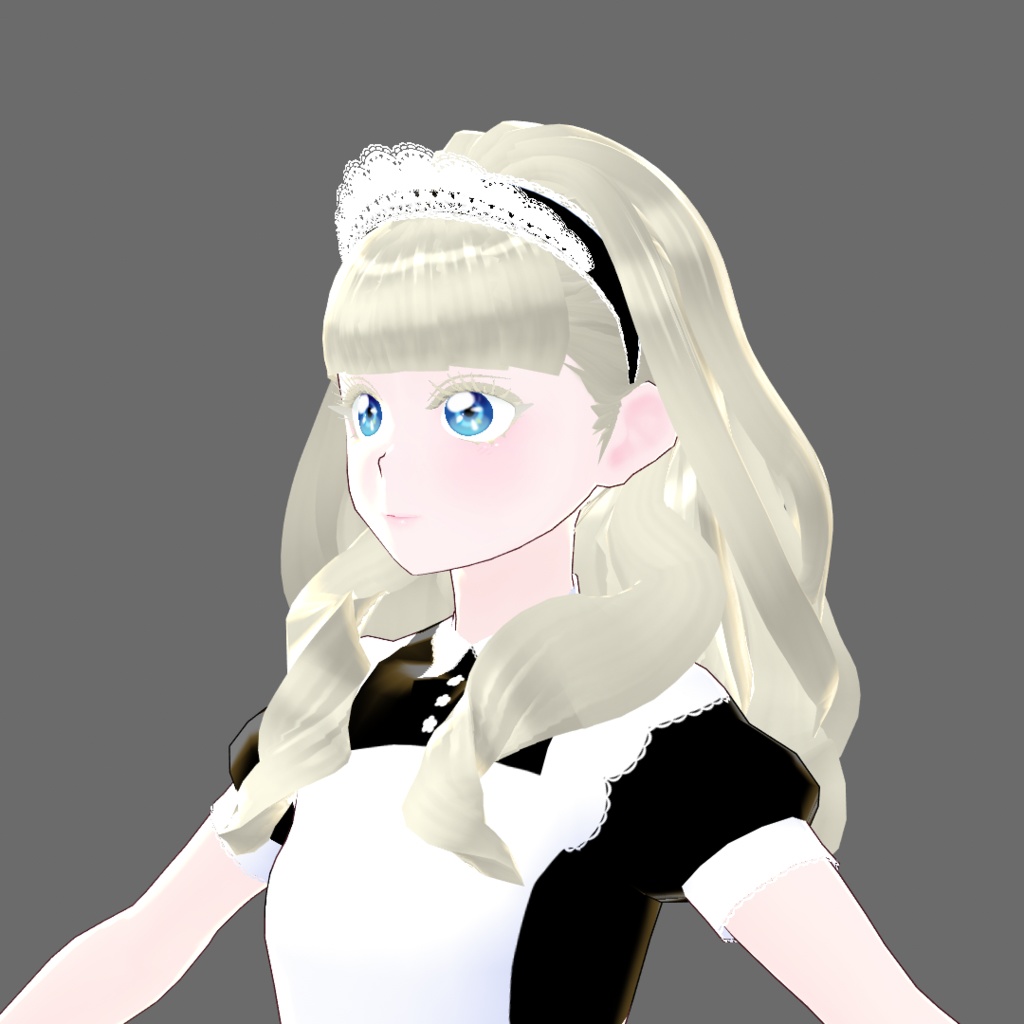 【Vroid】Juwel07:メイド風エプロンドレス【商用可】