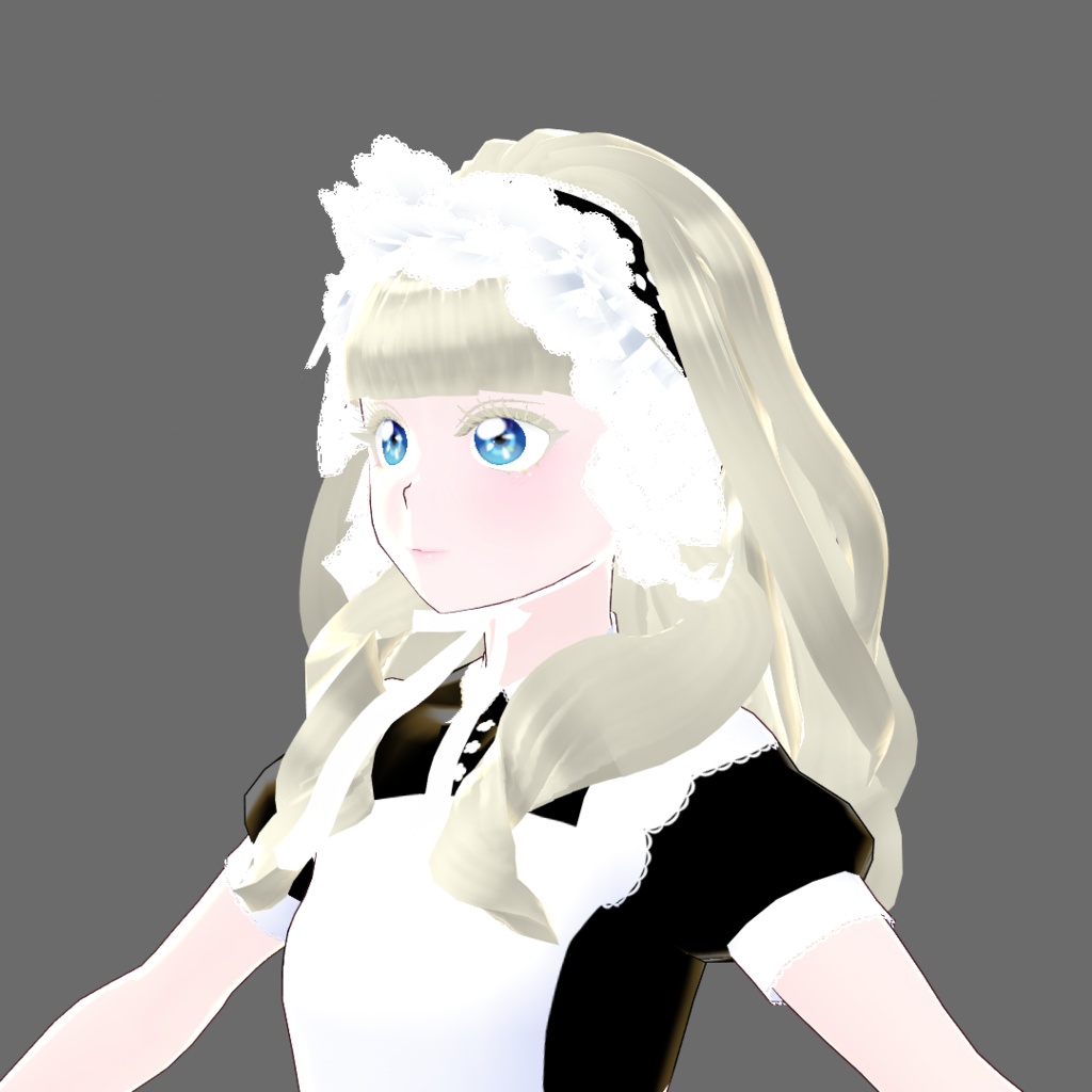 【Vroid】Juwel07:メイド風エプロンドレス【商用可】