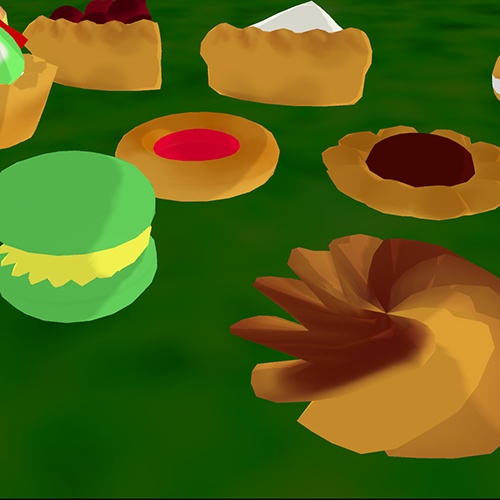 【CC0素材】【Blender】大きなお菓子【FBX】【VCI】