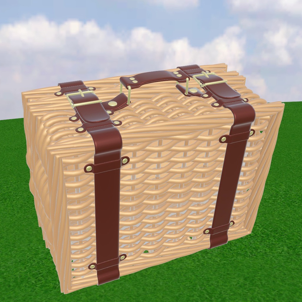 ピクニックバスケットの3Dデータ