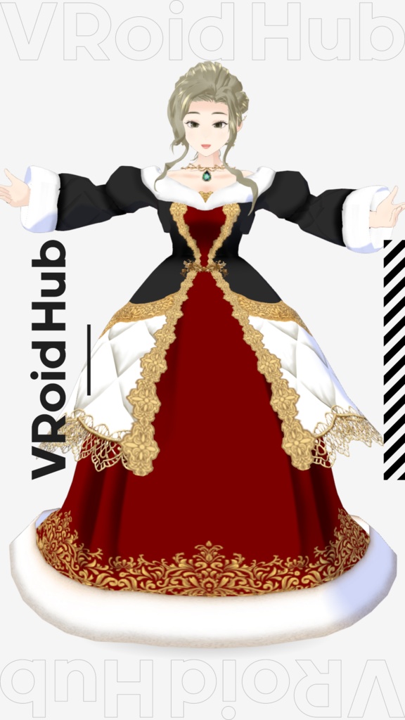 【Ma Reine(マリーヌ)】Vroidファイル+VRMファイル