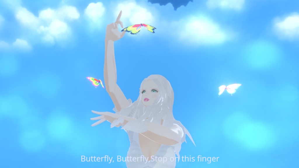 羽ばたく蝶-Flapping butterfly wings-【3D】