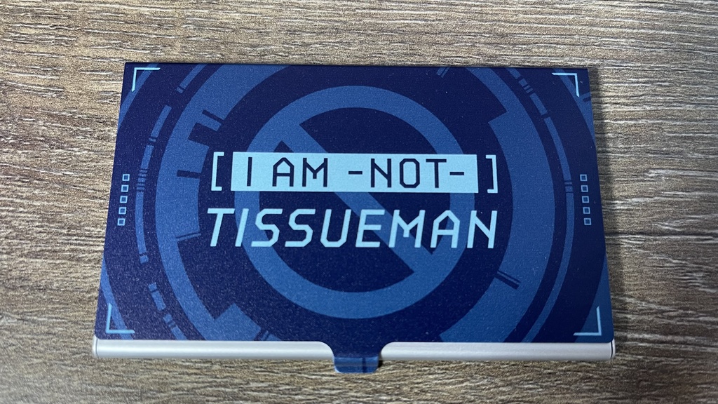 アルミ名刺ケース - I AM NOT TISSUEMAN -