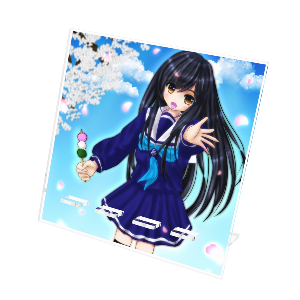 桜とひなちゃんのアクリルスマホスタンド