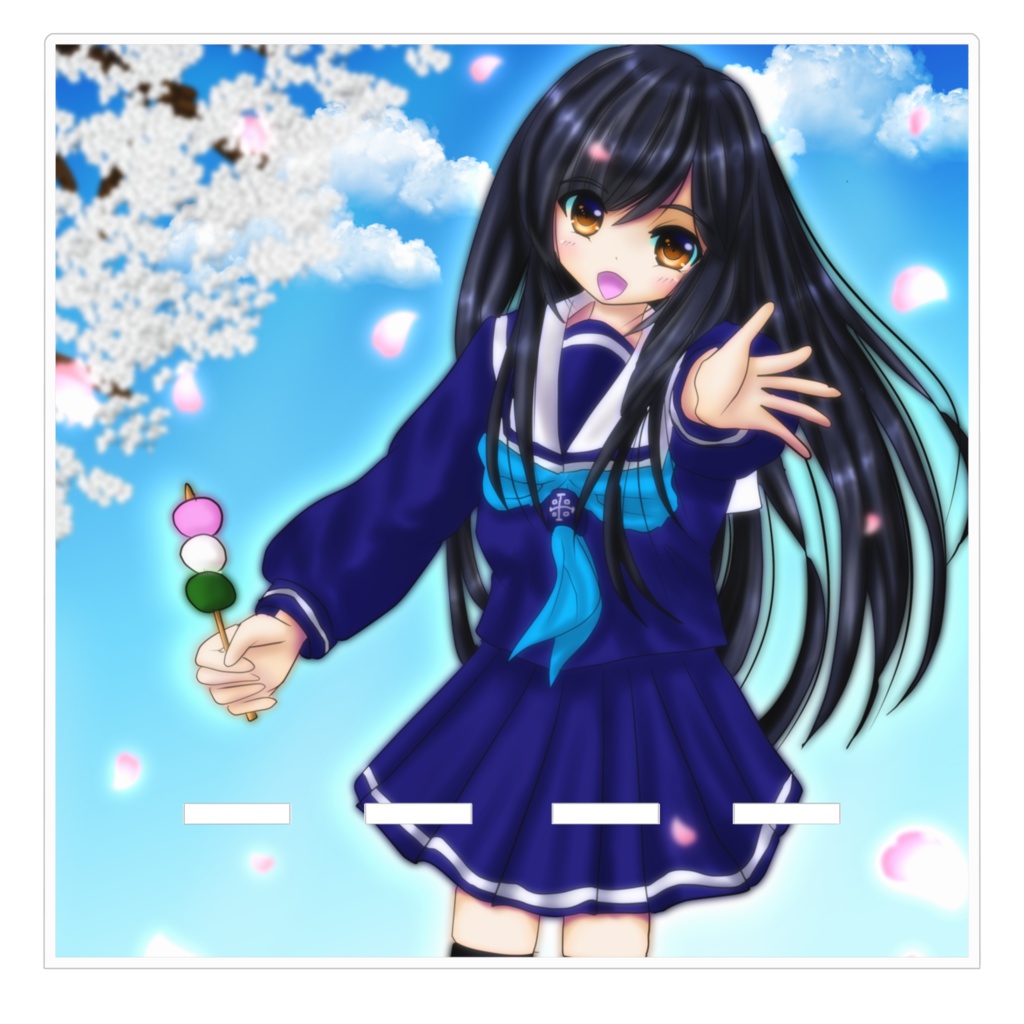 桜とひなちゃんのアクリルスマホスタンド