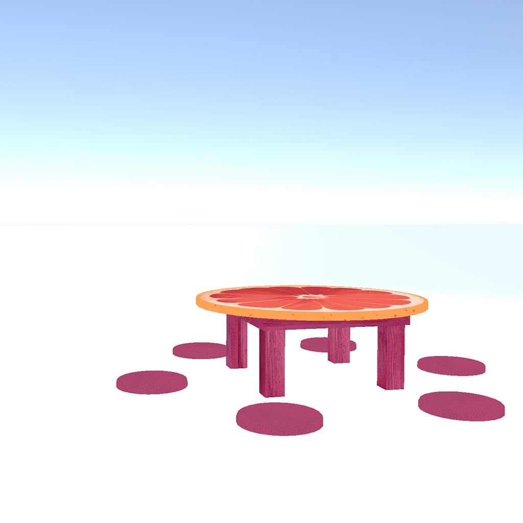 ピンクグレープフルーツのちゃぶ台