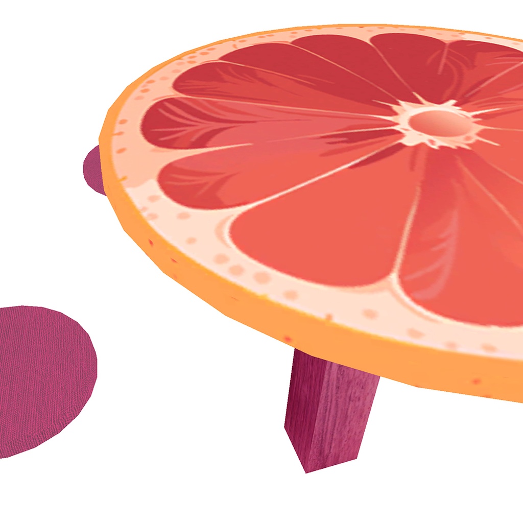 ピンクグレープフルーツのちゃぶ台