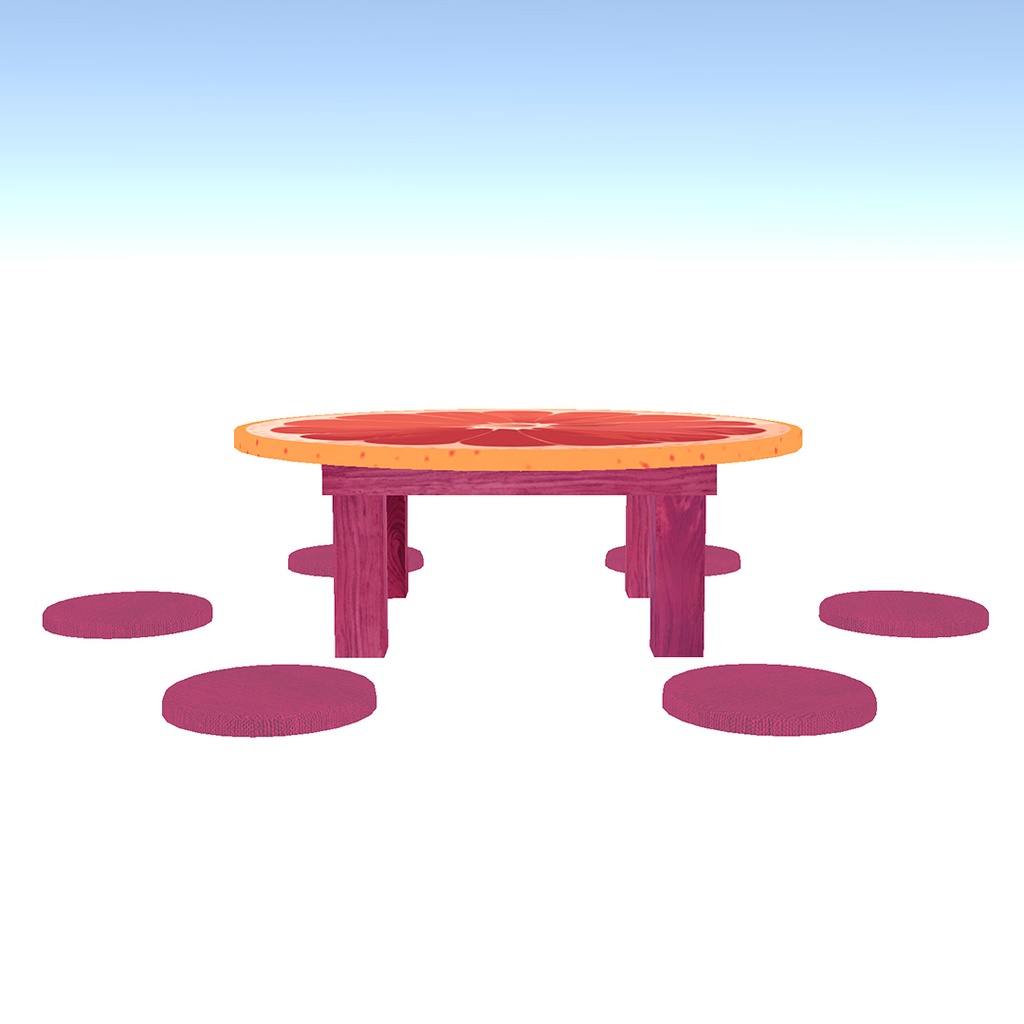 ピンクグレープフルーツのちゃぶ台