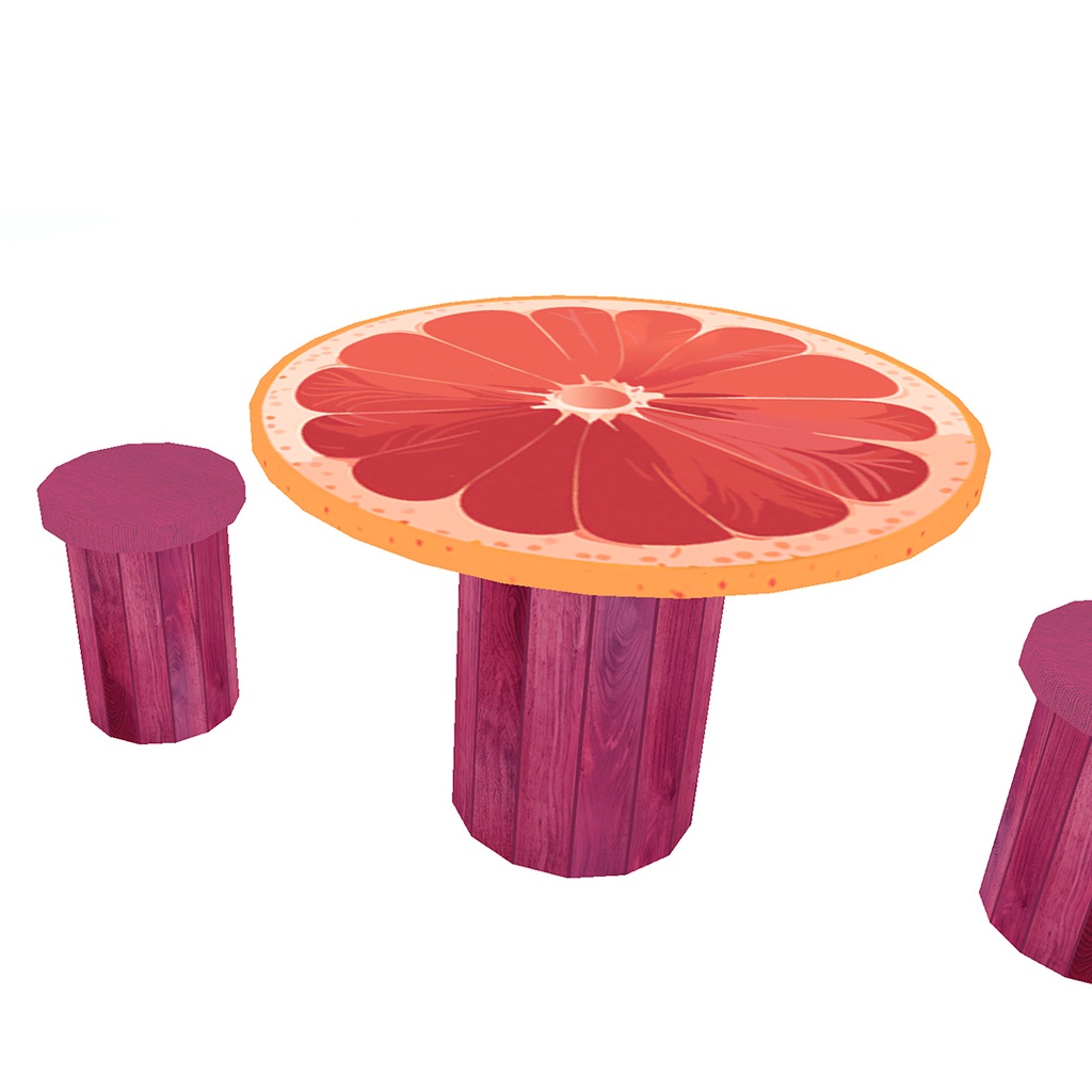 ピンクグレープフルーツの円卓