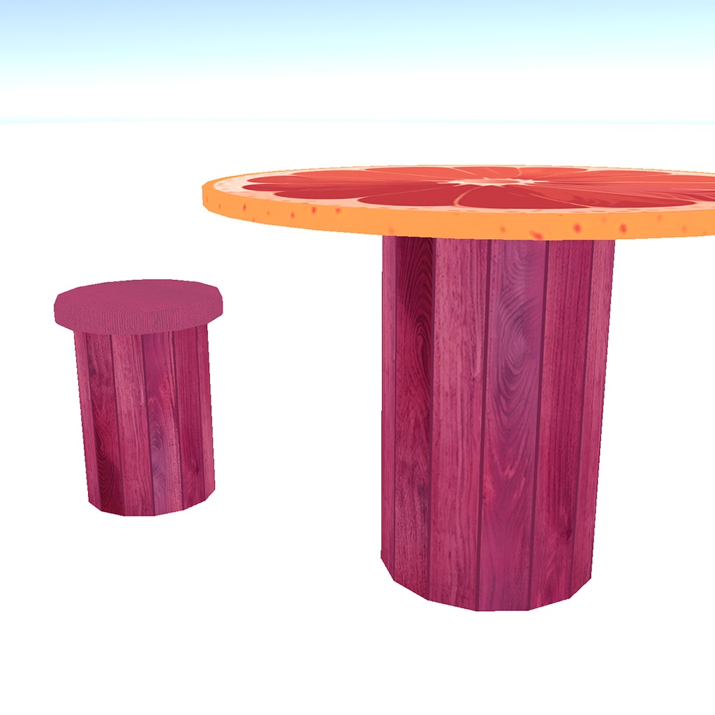 ピンクグレープフルーツの円卓