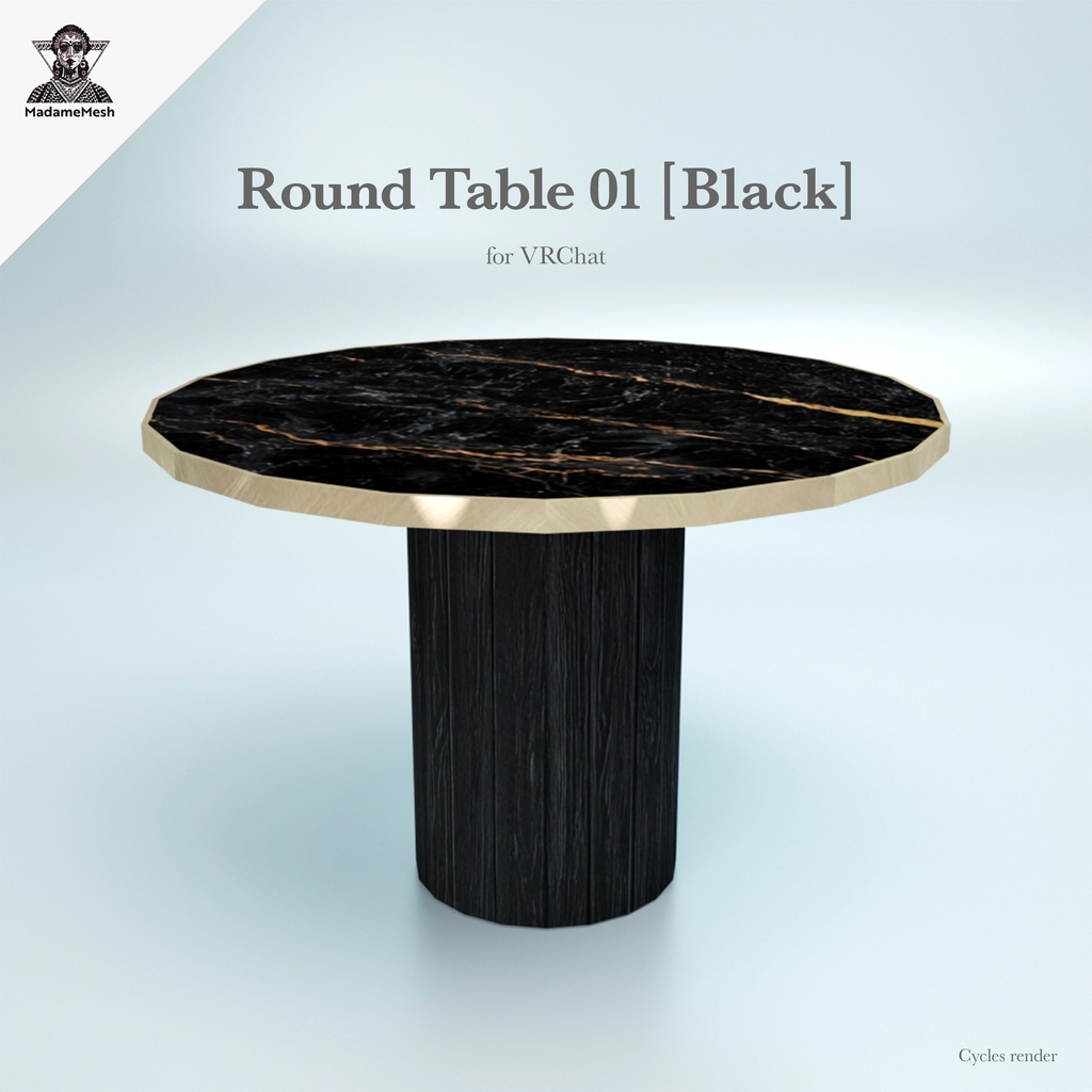 円卓01(ブラック)_RoundTable01[Black]