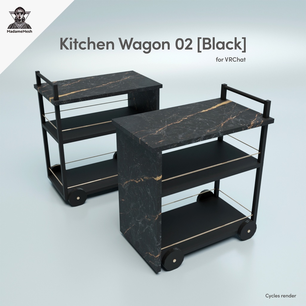 キッチンワゴン02(ブラック)_KitchenWagon02[Black]