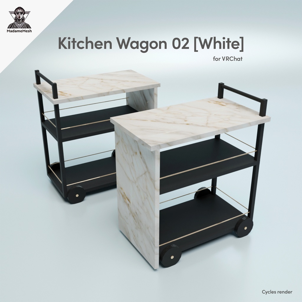 キッチンワゴン02(ホワイト)_KitchenWagon02[White]