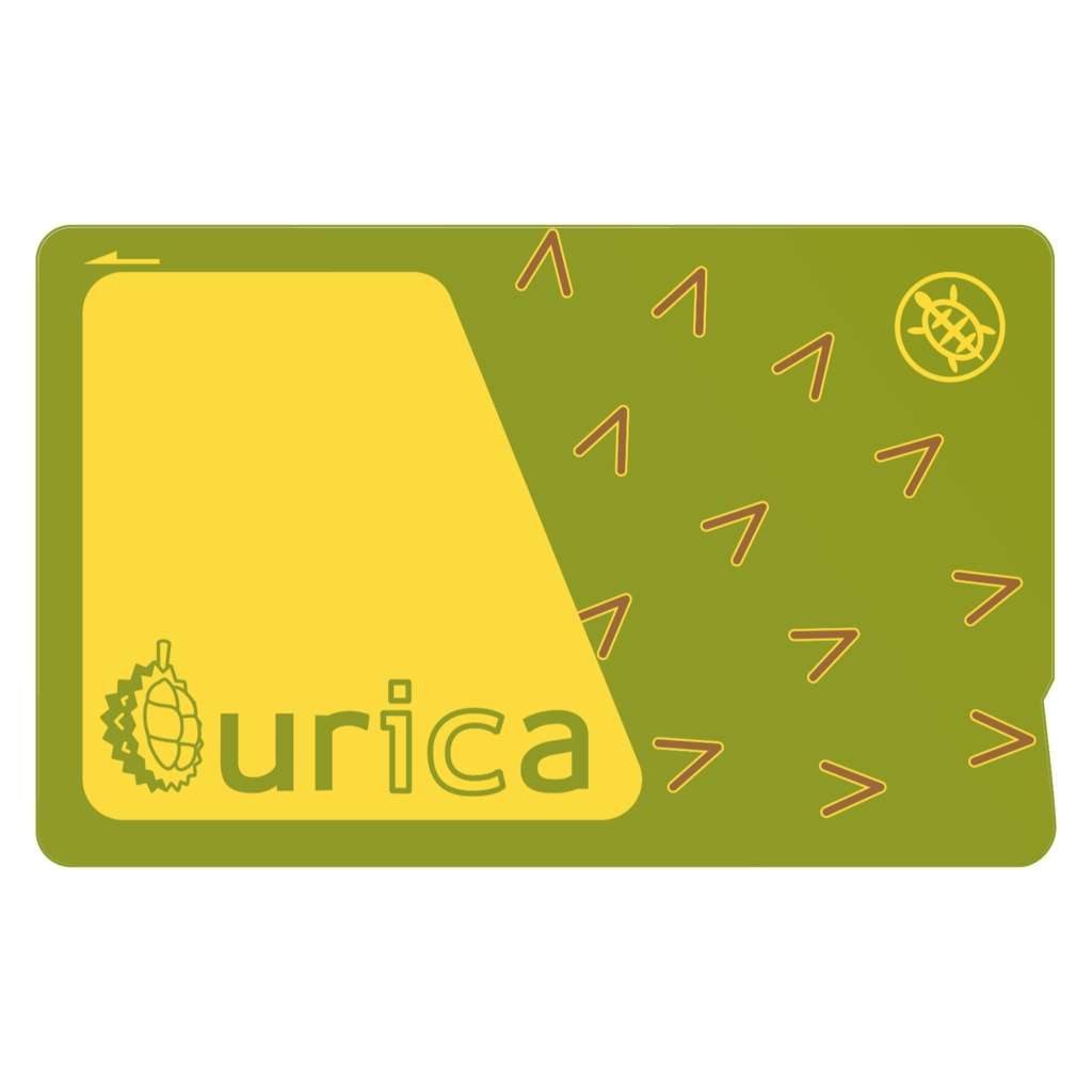 貼ってもドリアン臭くないICカードステッカー (2枚1セット)