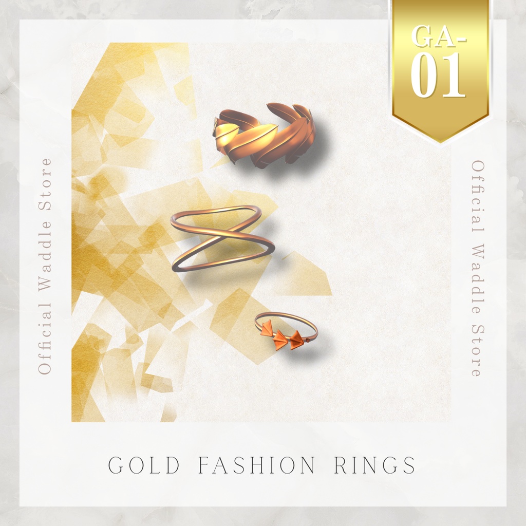 【汎用】Gold Fashion Rings [GA-01] 
