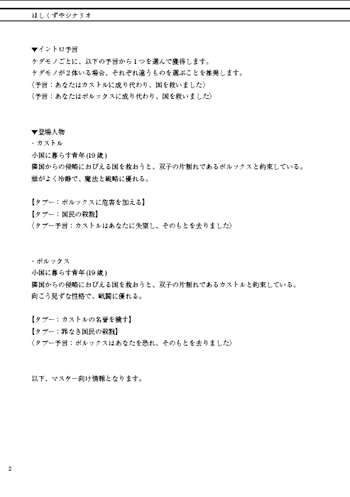 【ケダモノオペラ】双子の英雄