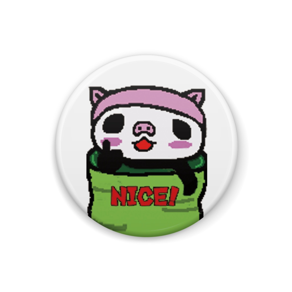 とと画伯 豚パンダないす缶バッチ