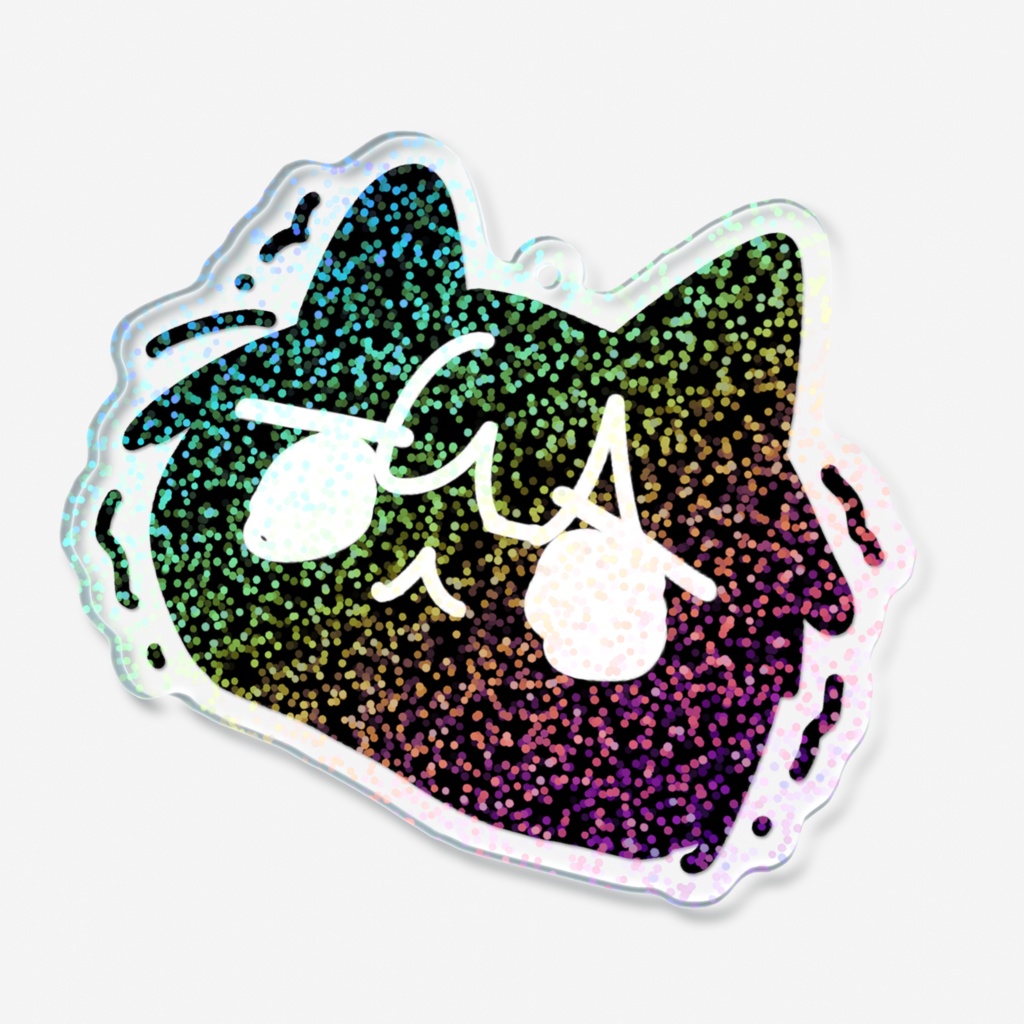 ゲーミングぷるぷるキャットアクキー(黒)