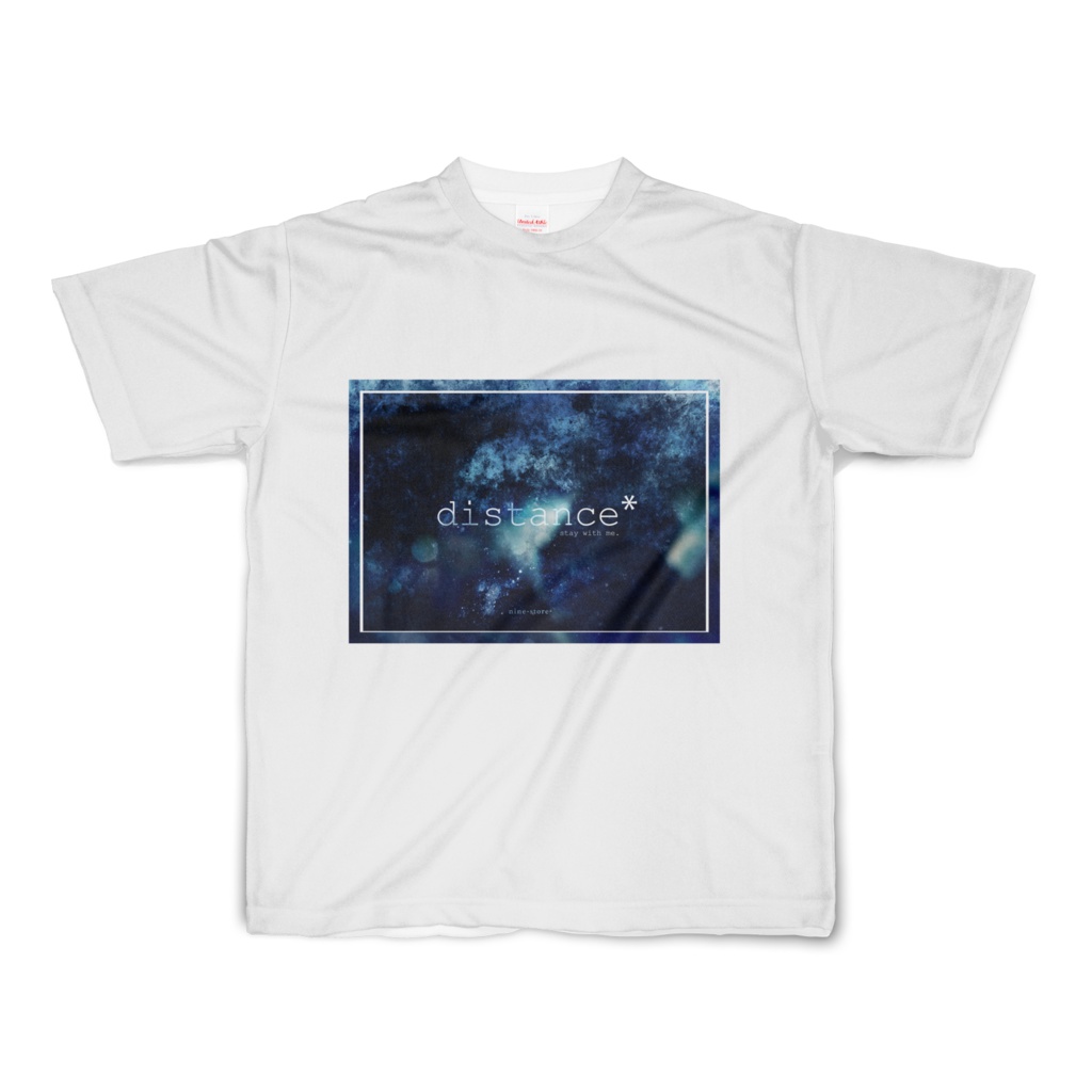 distance* dark blue ver. polyester T-shirt