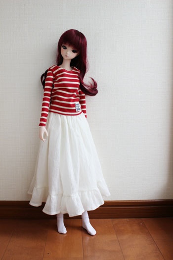 0036)赤いボーダーTシャツ A-5/T-1