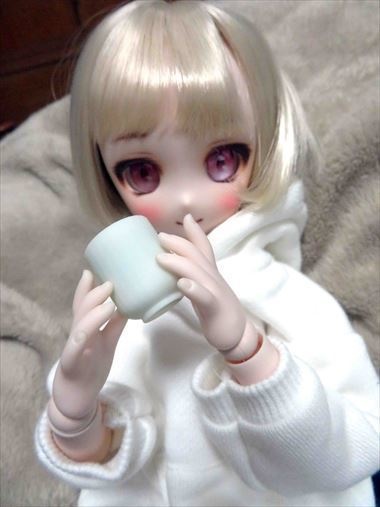 小物)豆大福とお茶