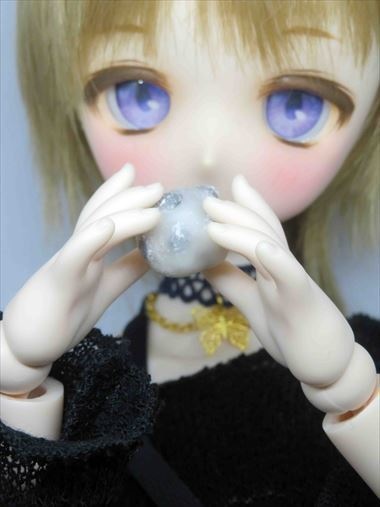 小物)豆大福とお茶