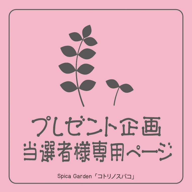 プレゼント企画当選者様用