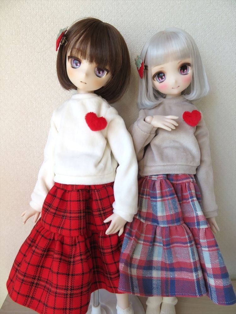 【MDDサイズ】チェックスカートセット