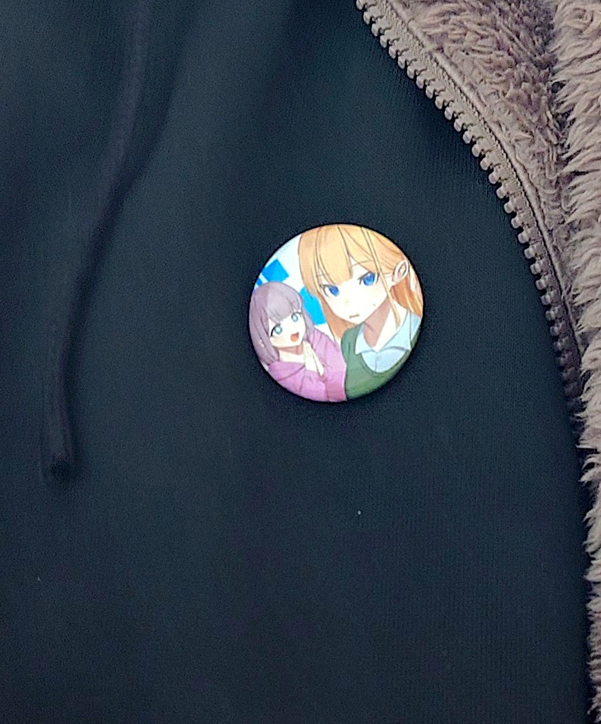 ゆいかとあまねの缶バッジ