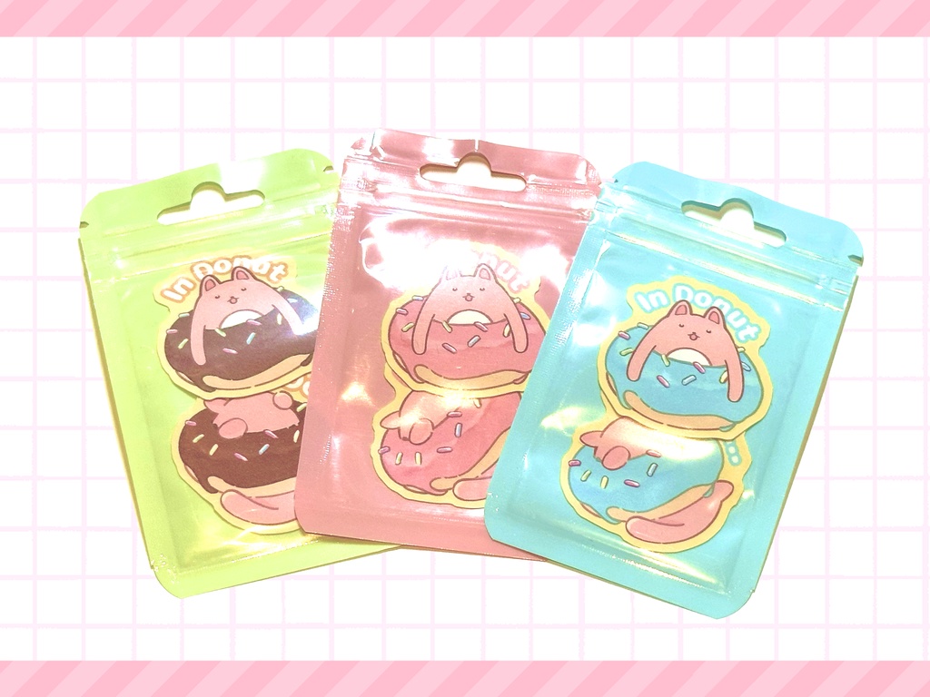 【In Donut/In Donut…】しらたま うさ2枚組ダイカットシール