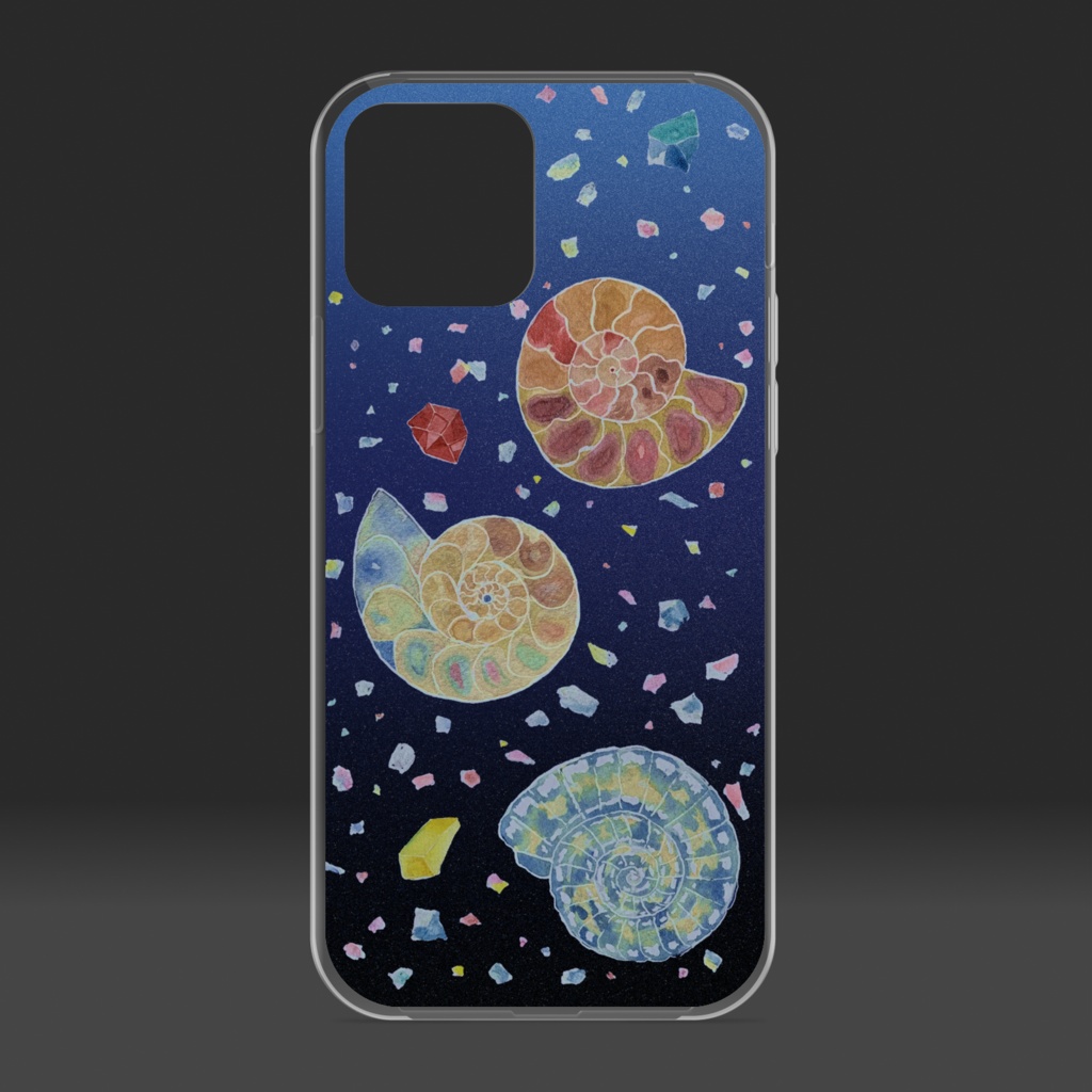 アンモナイトの化石iPhone12/12Proクリアケース