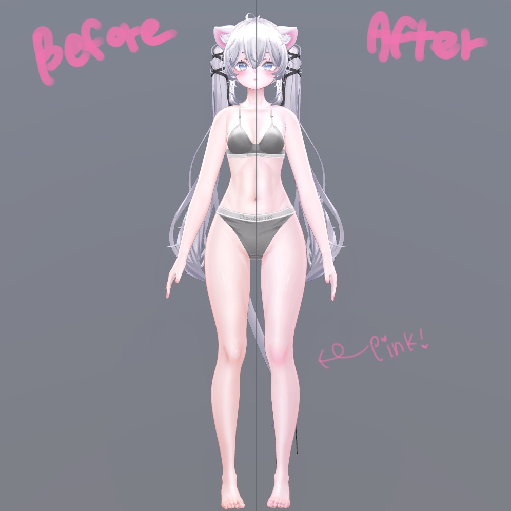 【Sio / しお】❤︎ピンクチョコーメイクテクスチャー❤︎Semi-Chocolate make up&body texture