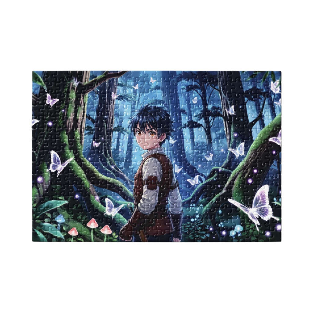 【パズル】少年冒険者と光る蝶の森