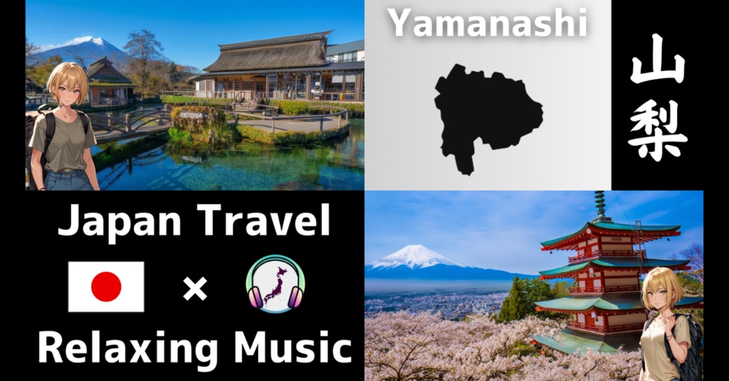 日本旅行 | 作業・勉強用リラックス音楽 | 山梨の人気観光地と癒しのBGM