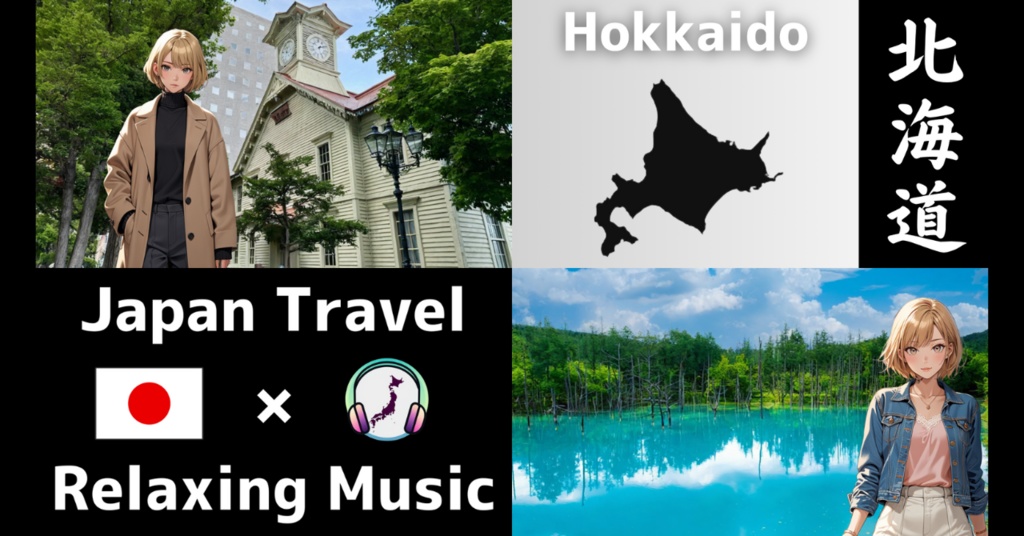 日本旅行 | 作業用・勉強用BGM | 北海道の人気観光地と癒しのリラックス音楽でチルタイム