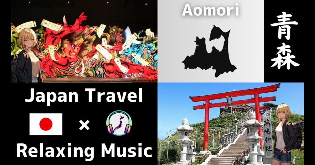 日本旅行 | 作業・勉強用リラックス音楽 | 青森の人気観光地と癒しのBGM