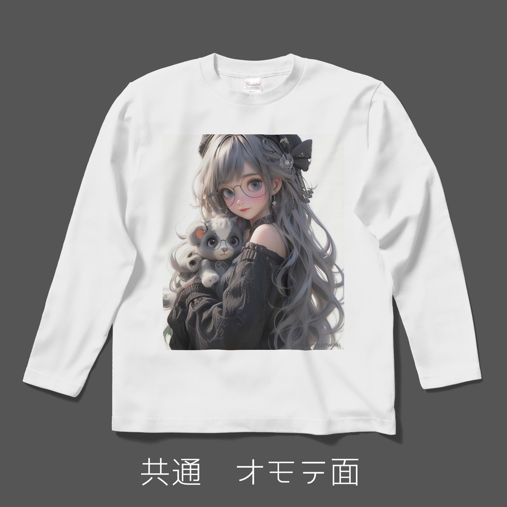 オリジナルデザインロングスリーブTシャツ イラスト「cute」