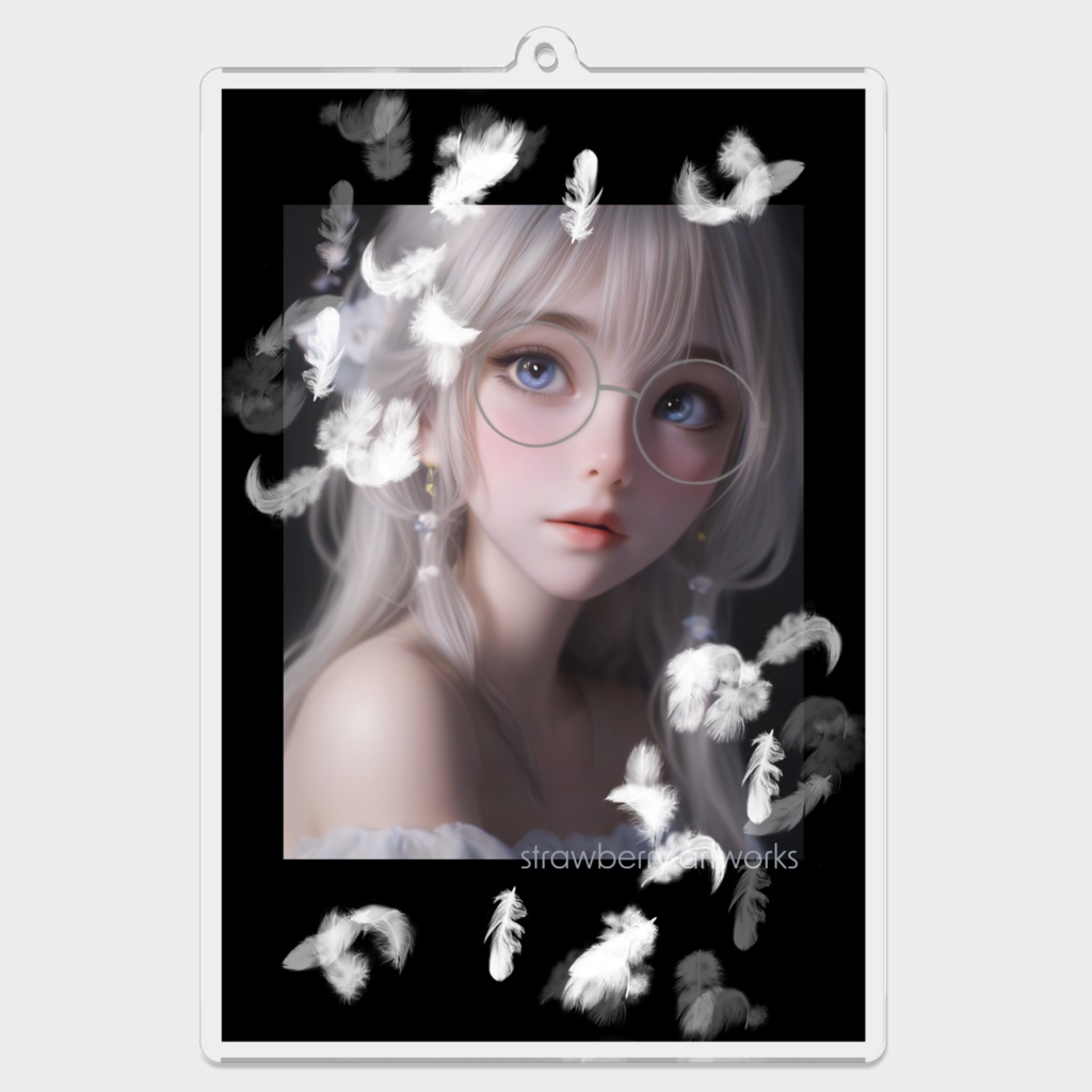 アクリルキーホルダー 青い瞳の天使