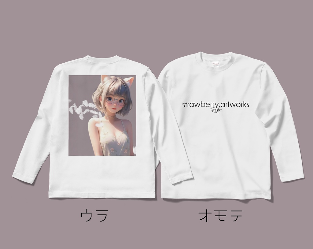 オリジナルデザインロングスリーブTシャツ Cats