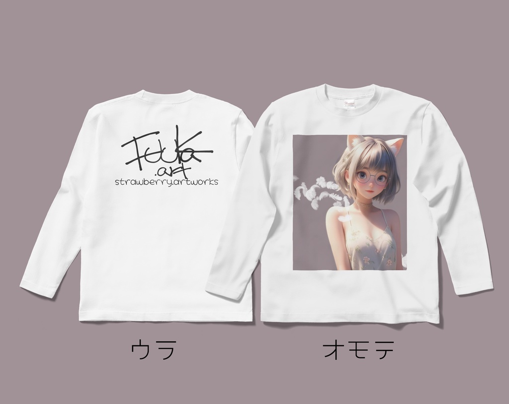 オリジナルデザインロングスリーブTシャツ Cats