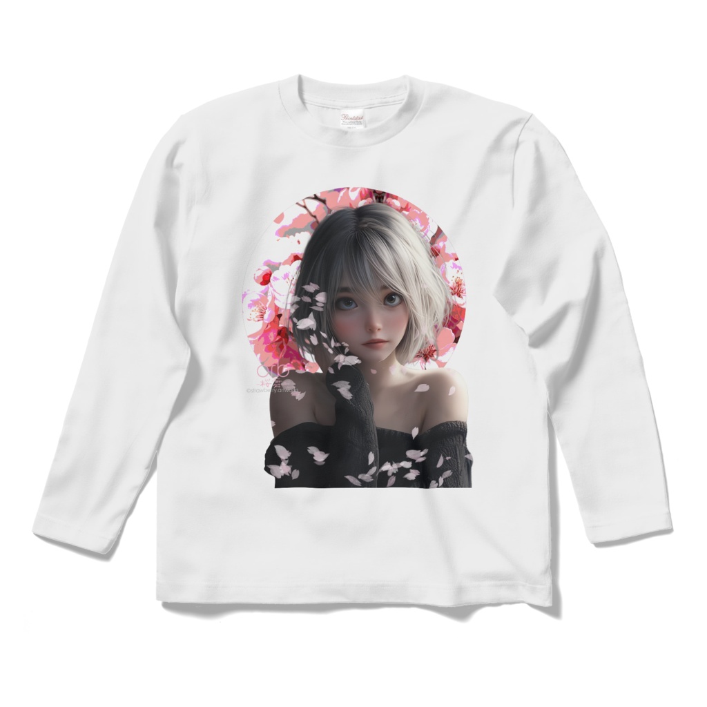 オリジナルデザインロングスリーブTシャツ 桜舞-orb-(デザインバリエーション)