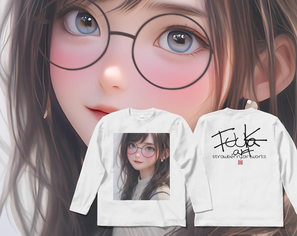 オリジナルデザインプリント　ロングスリーブTシャツ　cute2025