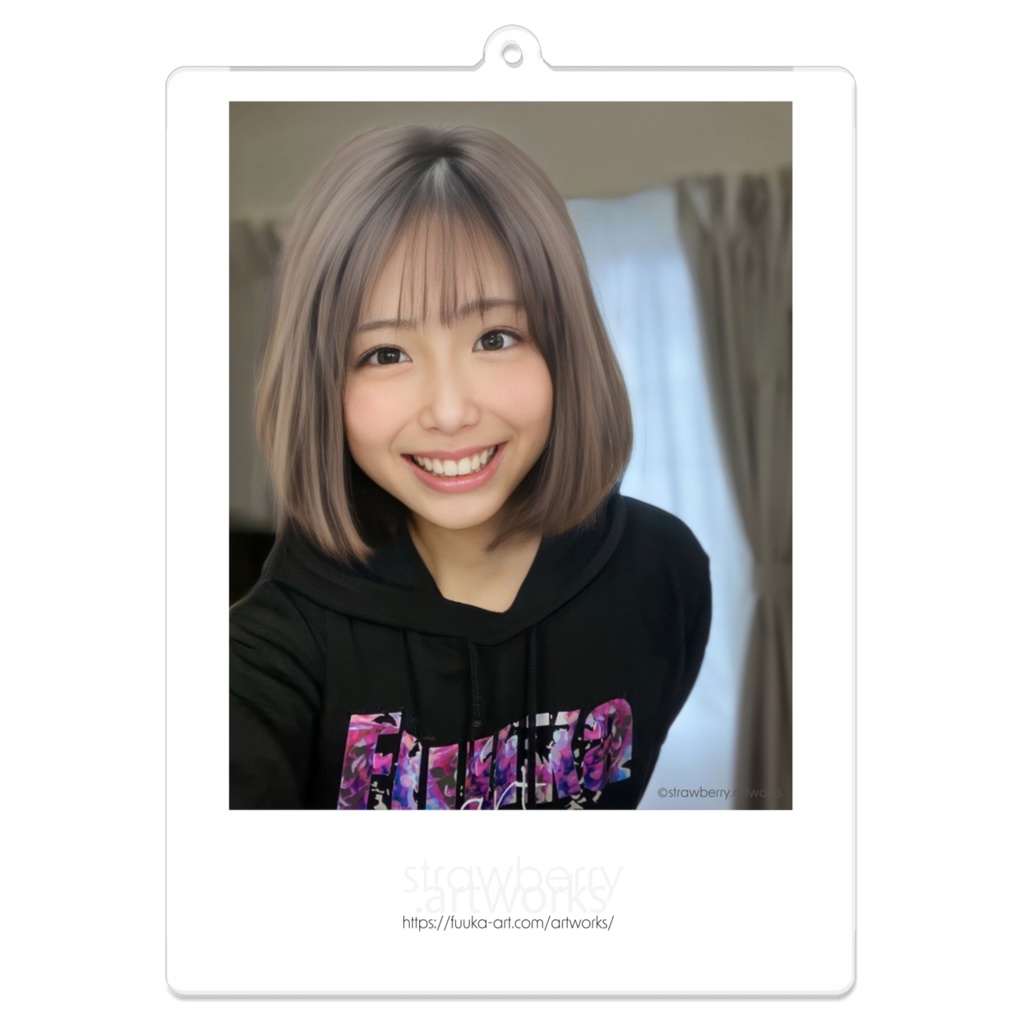 アクリルキーホルダー(コーティング)self photo smileA