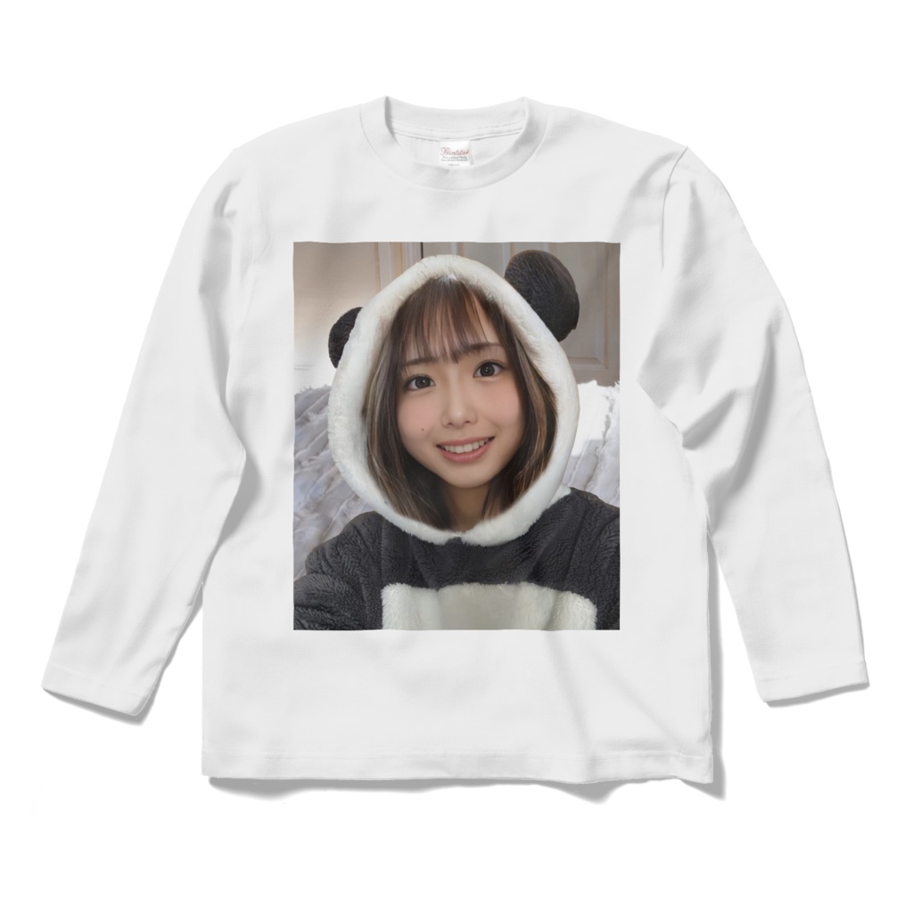 オリジナルデザインプリント ロングスリーブTシャツ self photo smileB