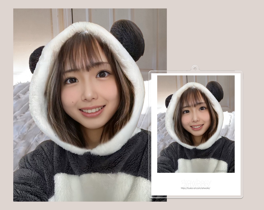 アクリルキーホルダー(コーティング)self photo smileB
