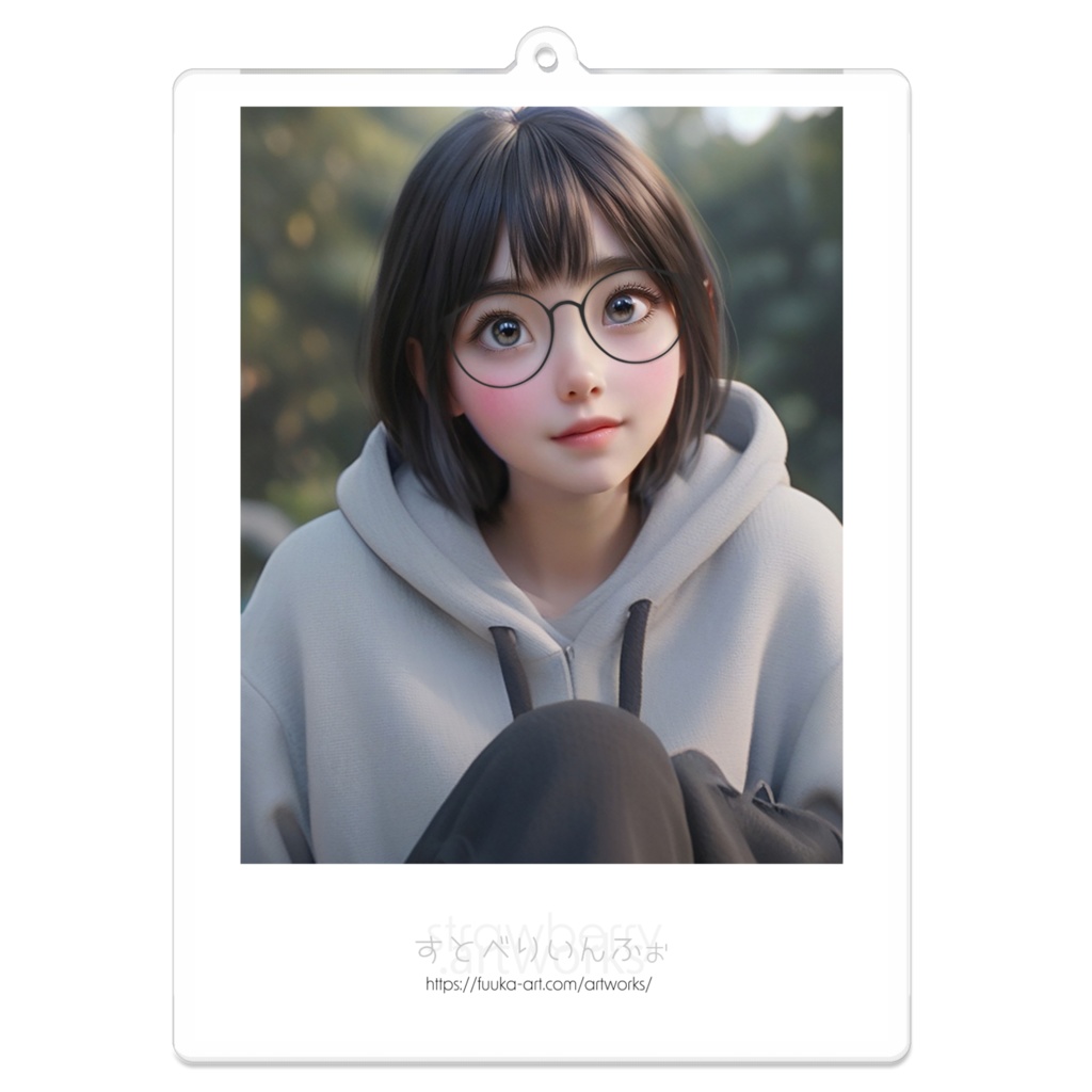 アクリルキーホルダー(コーティング)「パーカー」