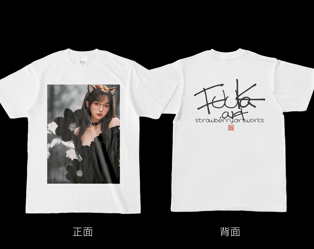 オリジナルデザインプリントTシャツ Black&White